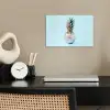 Blauw - Ananas - Disco - Discobal poster papier klein -sfeer1
