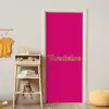 Toedeloe - Groen - Roze deurposter klein -sfeer4