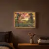Wijngaard - Druiven - Zonsondergang Light Box met batterij (Wandlamp) middel -sfeer4