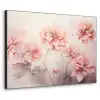 Bloemen - Roze - Kunst - Abstract - Aquarel Textielframe zwart klein -3d