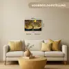 Boom - Geel - Abstract - Modern Canvas - Meerluiken 2 luik klein -sfeer6-formaat-