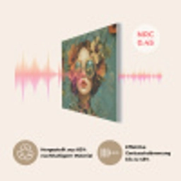 Vrouw - Bloemen - Vlinders - Natuur - Vintage PET vilt klein -USP_DE