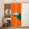 Cool - Oranje - Groen deurposter klein -sfeer3