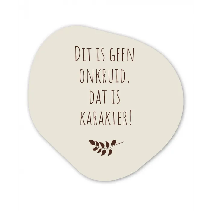 Bruin - Minimalistisch - Quote - Zomer Wandcirkel Organisch Plexiglas middel -3d