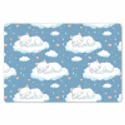 Kitten - Wolken - Blauw Placemat vinyl groot 368 -zzsfeer1_Kitchenyeah-website