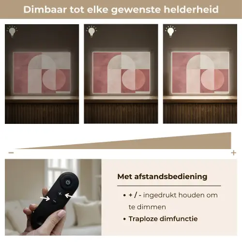 Figuren - Abstract - Roze Light Box met batterij (Wandlamp) middel -USP_dimbaarNL