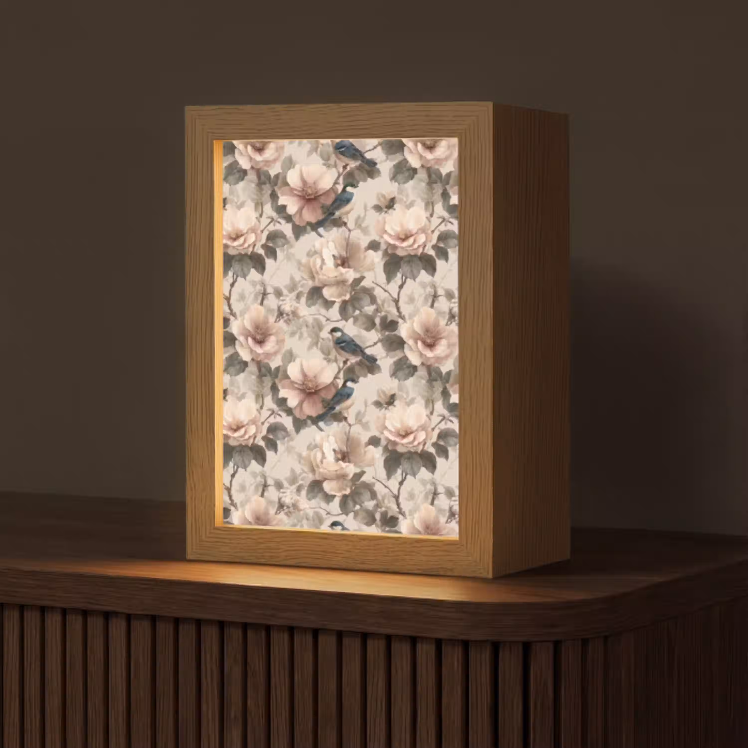 Klassiek - Vogels - Kleurrijk Light Box met kabel (Tafellamp) klein 925 -z3d_website