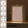 Strak - Patroon - Roze - Donkerblauw Light Box met kabel (Tafellamp) klein 925 -USP_NL