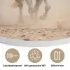 Kudde paarden - Stofwolk - Bruin - Zwart Akoestische PET Vilt - Rond klein -closeup_NL