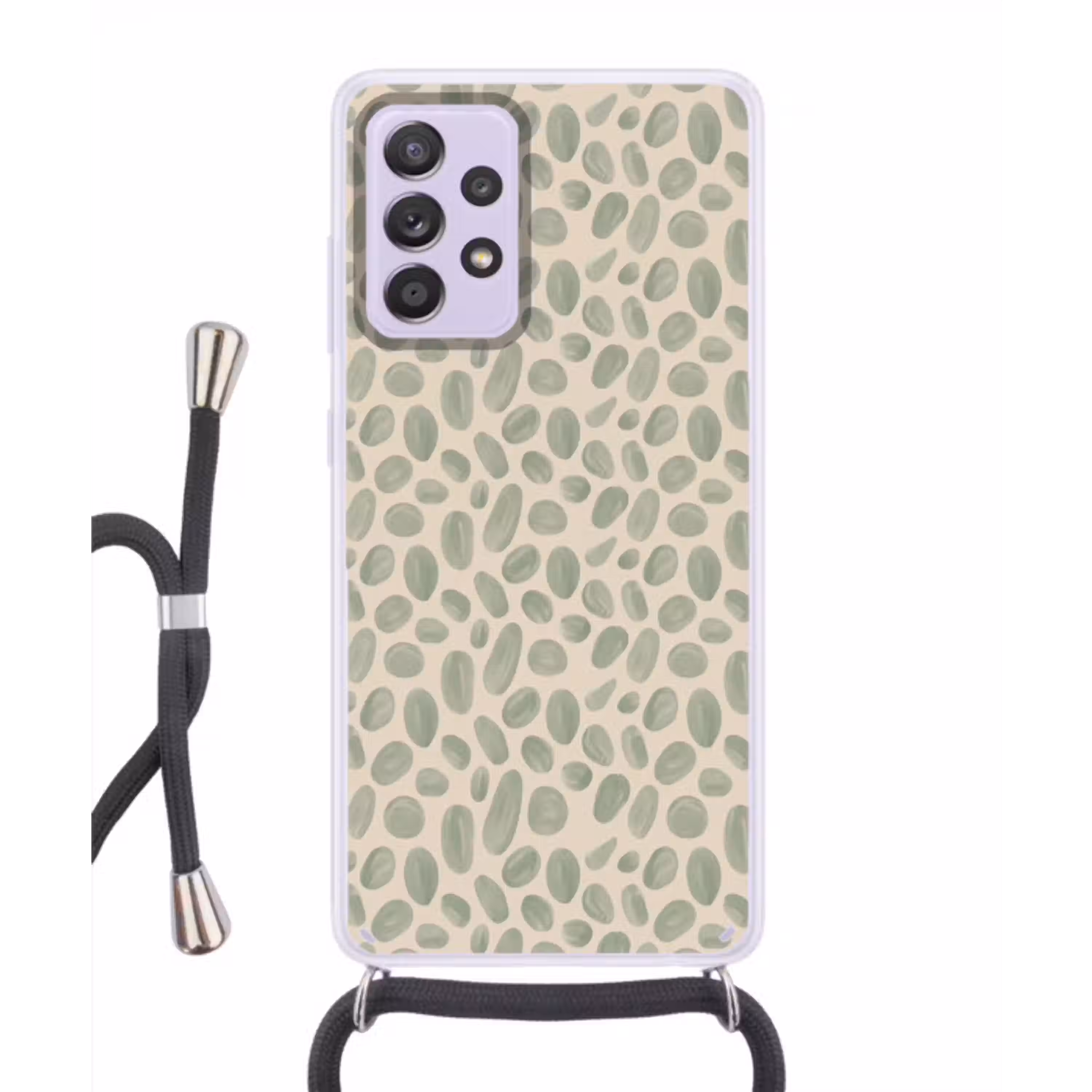 Abstract - Patroon - Organisch - Groen - Modern Hoesje Samsung Galaxy A52 5G met koord klein -3d