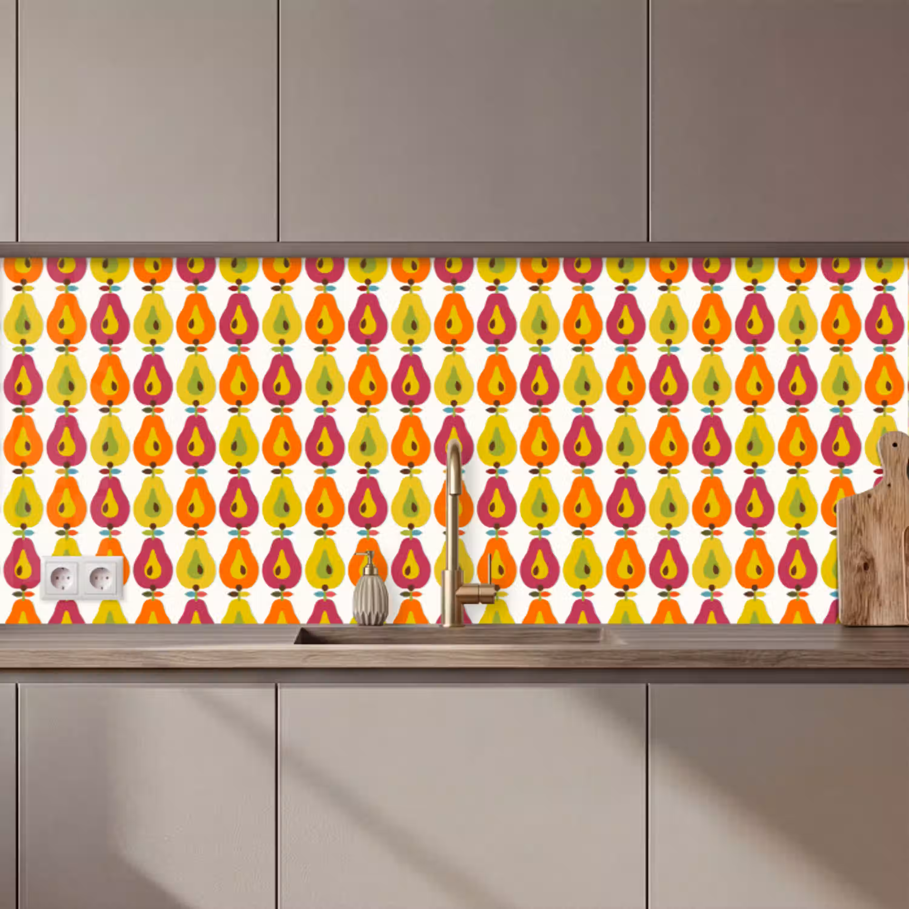 Retro - Design - Peer - Fruit keuken achterwand 2 middel 871 zz_3dshopping