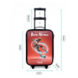 Voetballer - Bal - Lichtcirkel - Rood Kinderkoffer - Zwart klein -productfoto_formaten