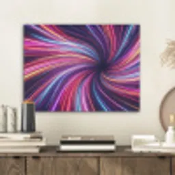 Abstract - Swirl - Futuristic - Neon PET vilt klein -sfeer1