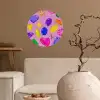 Edelstenen - Vormen - Hartje - Kleurrijk Wandcirkel behangsticker klein -sfeer1
