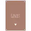 Geniet - Spreuken - Quotes tuinposter los doek klein -3d
