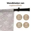 Bloemen - Getekend - Lavendel Wandkleed katoen klein 269 -sfeer2