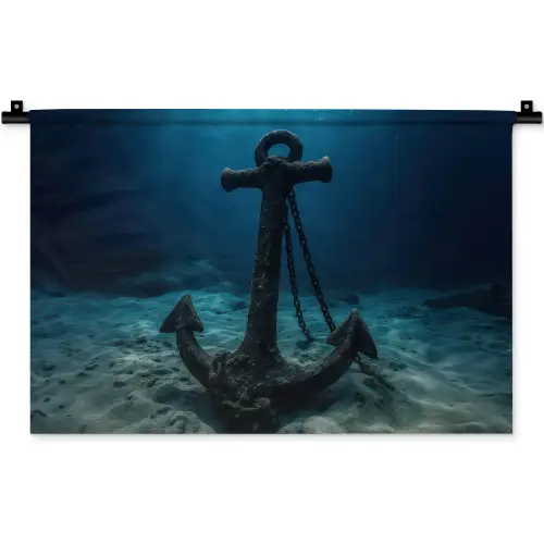 Anker - Ijzer - Zeebodem - Zand Wandkleed katoen klein -zz3d