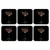 Cocktail - Zwart - Spetters - Glas onderzetter kurk middel -3d