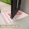 Hola - Quote -  Strepen - Pastel - Roze - Rood - Wit Deurmat klein -USP_DE