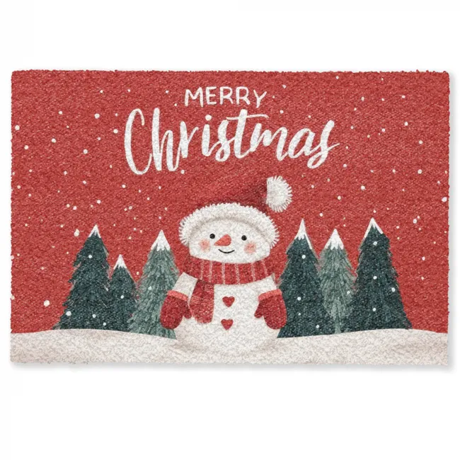 Kerstgroet - Sneeuw - Rood Deurmat klein -zkaufland3d