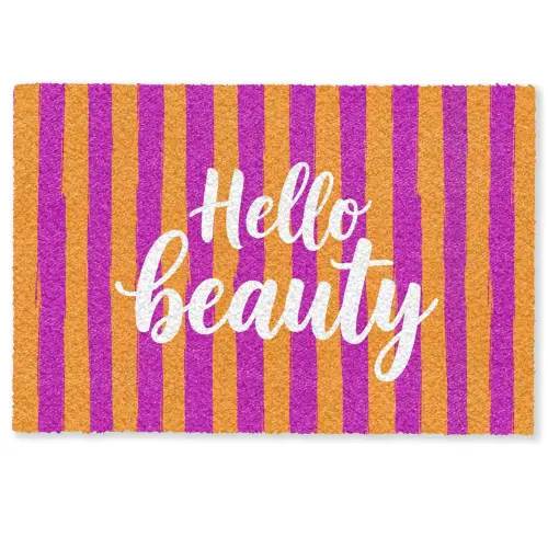 Modern - Hello - Oranje Deurmat klein -zkaufland3d