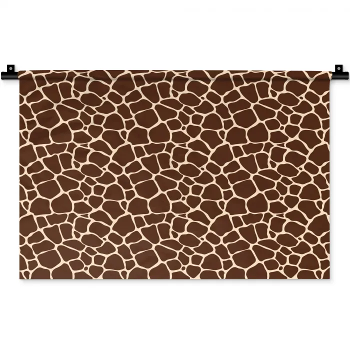 Patroon - Giraf - Bruin Wandkleed katoen klein 269 -zz3d