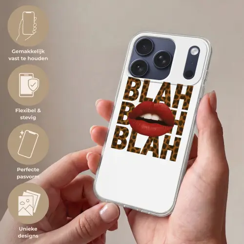 Lip - Rood - Quote Telefoonhoesje iPhone 17 Pro klein -sfeer3_NL