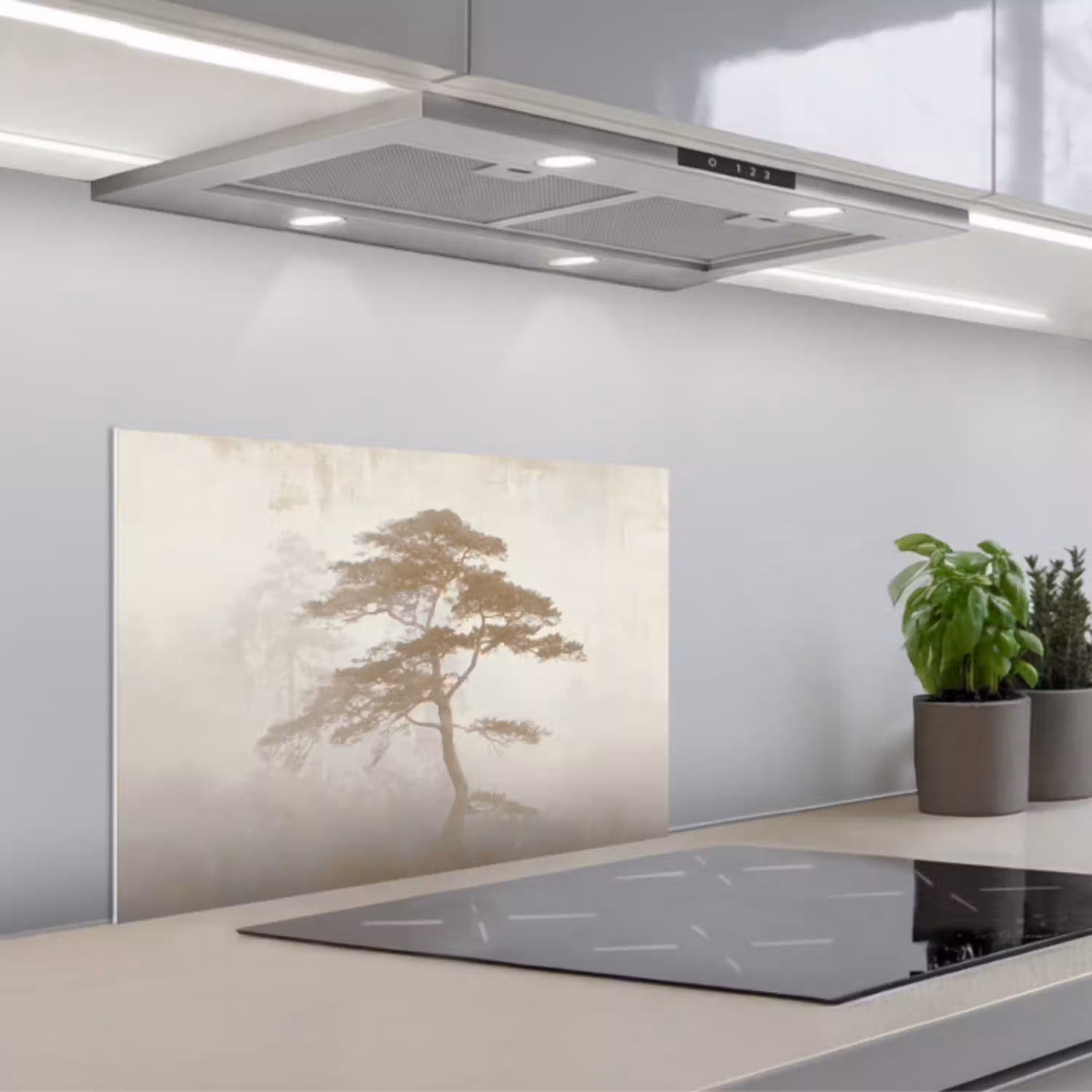 Boom - Oosterse stijl - Landschap keuken achterwand spatscherm klein -3d_schuin