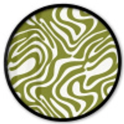Lijnpatroon - Groen - Organisch Fotolijst rond zonder passe partout klein 856 -3d