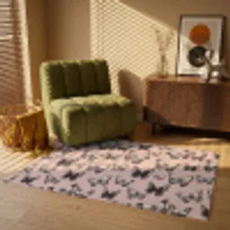 Tijdloos - Vlinders - Perzik Vloerkleed Rechthoek klein 1091 -atmosphere_sfeer1_global