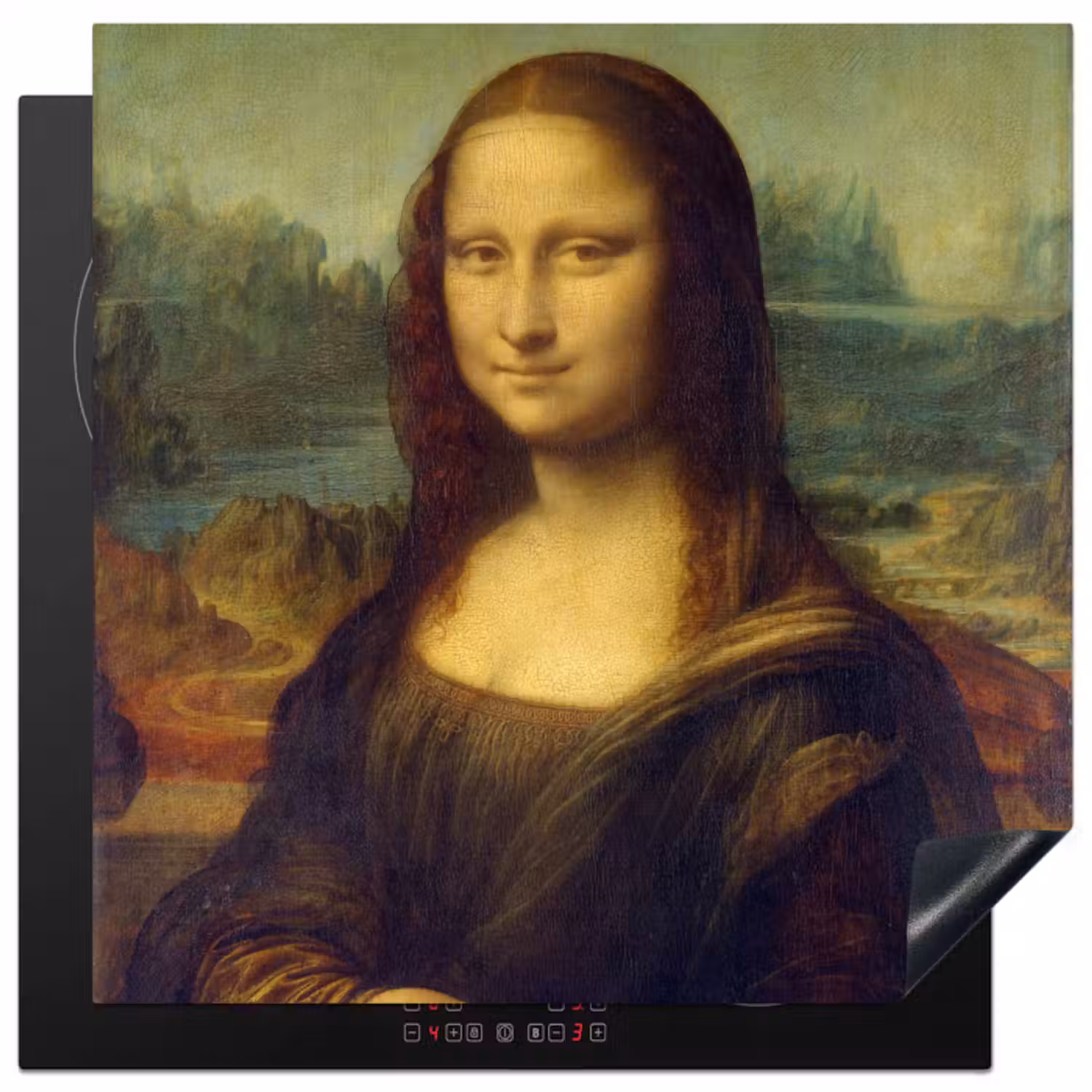 Inductie beschermer - Mona Lisa - Leonardo da Vinci