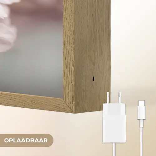 Bloesems - Meeldraden - Geel - Wazig Light Box met batterij (Wandlamp) middel -USP_websiteoplaadbaarNL