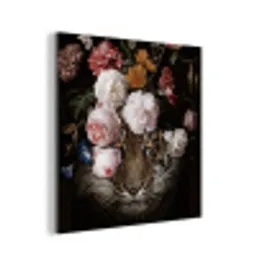 Bloemen - Jan Davidsz de Heem - Tijger - Schilderij - Stilleven - Oude meesters aluminium wit klein -3d