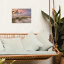 Kleurrijke Avond aan het Strand tuinposter los doek klein -sfeer7