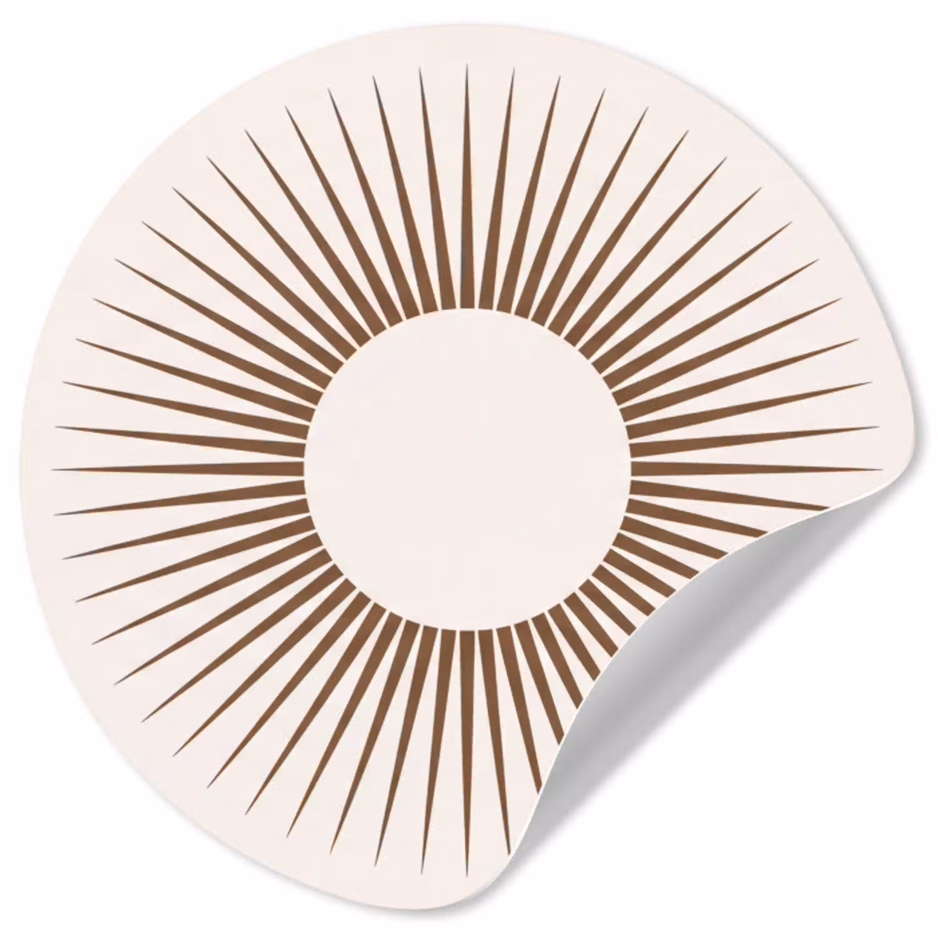 Abstract - Zon - Symbool - Modern - Beige Wandcirkel behangsticker klein -3d