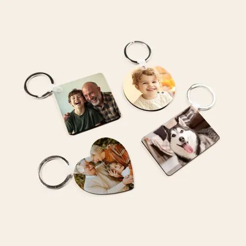 Foto op sleutelhanger