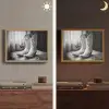 Wijn - Cowboylaarzen - Raamlicht - Wit Light Box met batterij (Wandlamp) middel -sfeer3