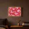 Patroon - Hartjes - Roze - Valentijn Light Box met batterij (Wandlamp) middel -sfeer4