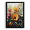 Watercolor - Bloemen - Kunst - Modern fotolijst zwart zonder passe partout klein -3d