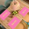 Roze - Groene Bonjour - art-deco Placemat vinyl groot -zzsfeer5_Kitchenyeah-website