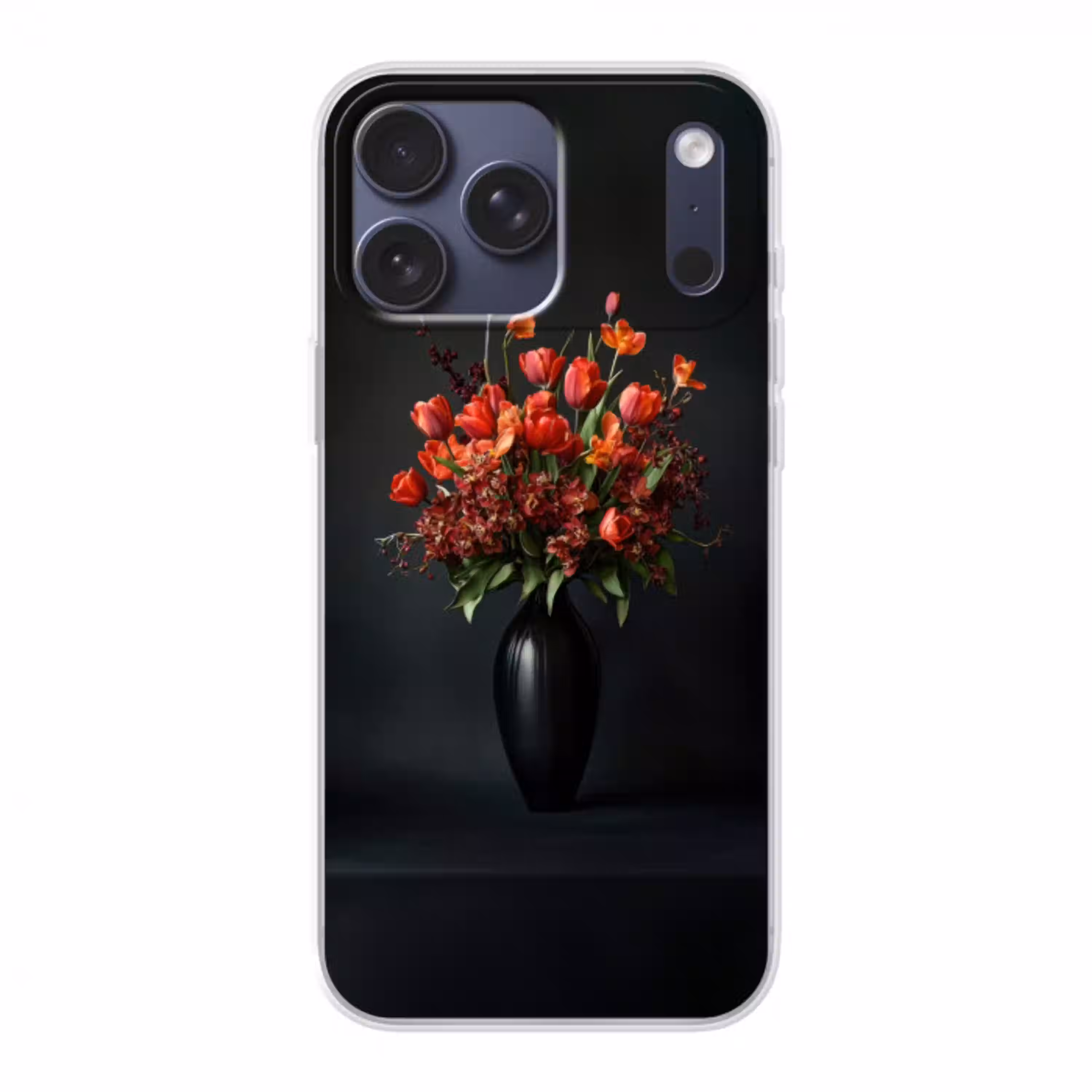 Boeket - Tulpen - Vaas - Rood Telefoonhoesje iPhone 17 Pro Max klein -3d