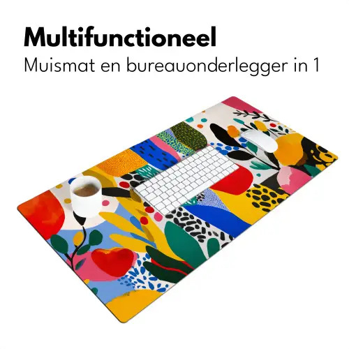 Stippen - Vormen - Modern - Kleuren Muismat XXL klein -sfeer4