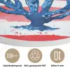 Koraal - Verfstructuur - Rood - Blauw Akoestische PET Vilt - Rond klein -closeup_NL