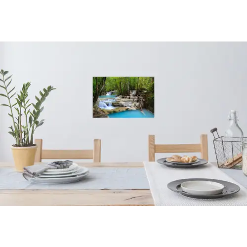 Waterval - Natuur  - Rivier - Bos - Water Muursticker klein -eettafel