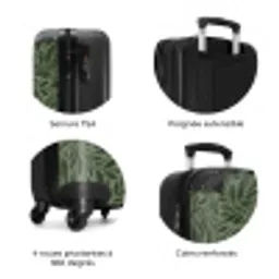 Bladeren - Organisch - Groen NBS - Handbagage koffer - Volwassenen Unisex middel zzzzzzzbolletjes_FR