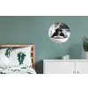 Aap - Spaghetti - Zonnebril - Zwart wit - Cool - Dier Wandcirkel aluminium klein -slaapkamer