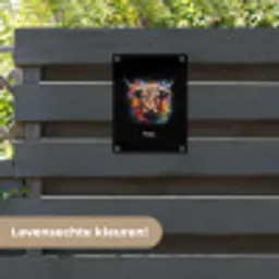 Schotse hooglander als graffiti art tuinposter los doek klein -sfeer3