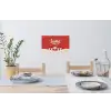 Illustratie - Kerstman - Rendieren - Rood Muursticker klein -eettafel