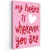 Valentijn - Hart - Liefde - Roze canvas 2cm klein -z3d