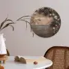 Kersthoekdecoratie - Dennenappels - Lichtjes Akoestische PET Vilt - Rond klein -sfeer3